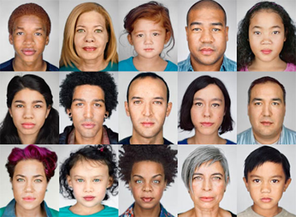 mixed-race faces
