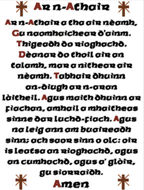 Lord's Prayer in Scottish Gaelic