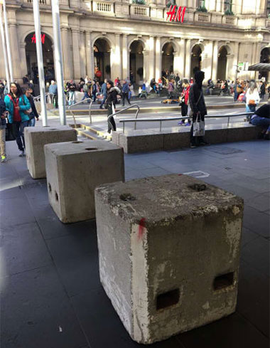 concrete bollards in streets